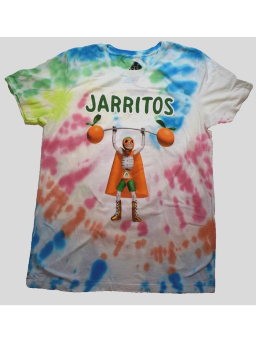 Jarritos Mens Luchador Strong Man Funny Mexican Soda Tie Dye Shirt New S-2XL